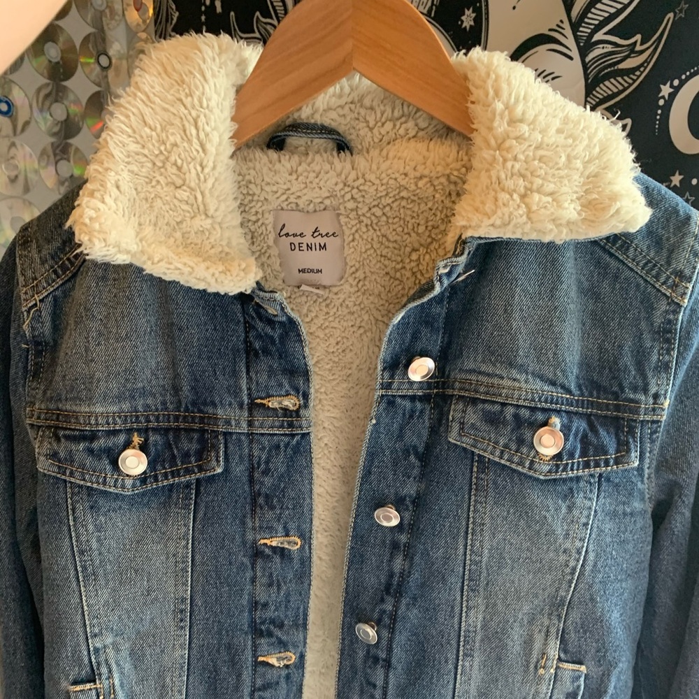 fleece lined denim jacket